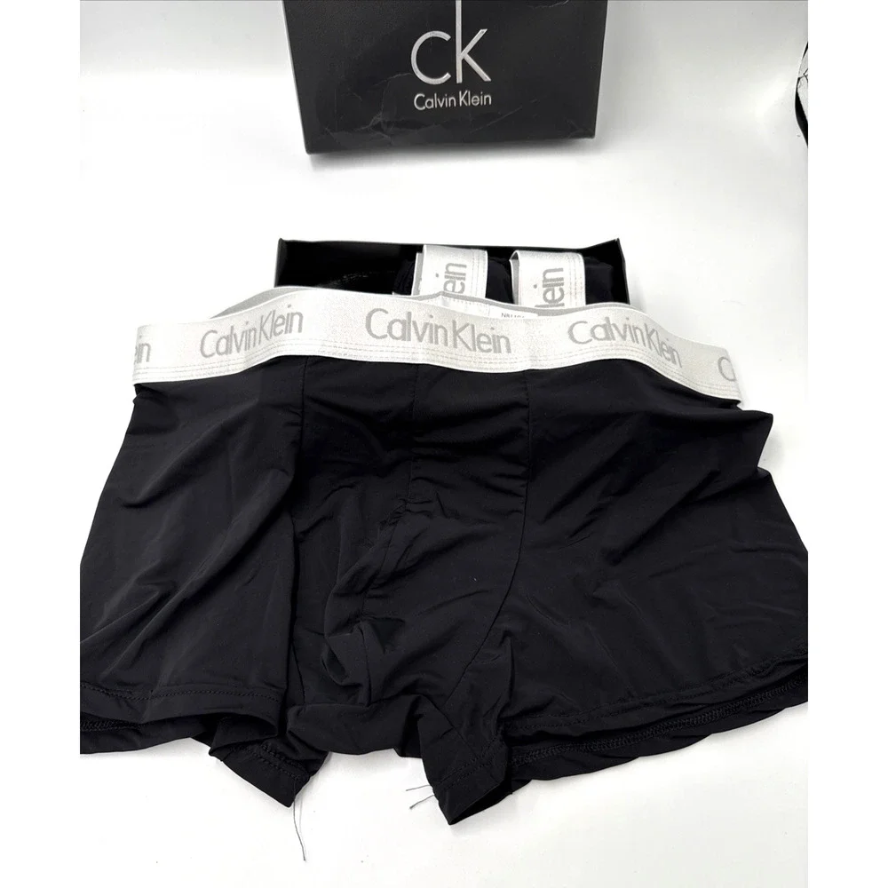 Calvin Klein Liquid Stretch Microfiber Boxer Briefs - Large - NB1196 - Set of 3